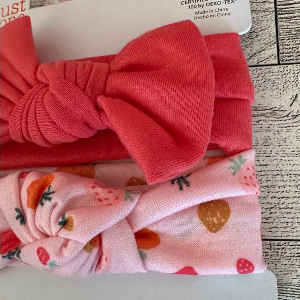 🌵3/$15 Coral and Peach Pink Fruit Headwrap Set ( see description)